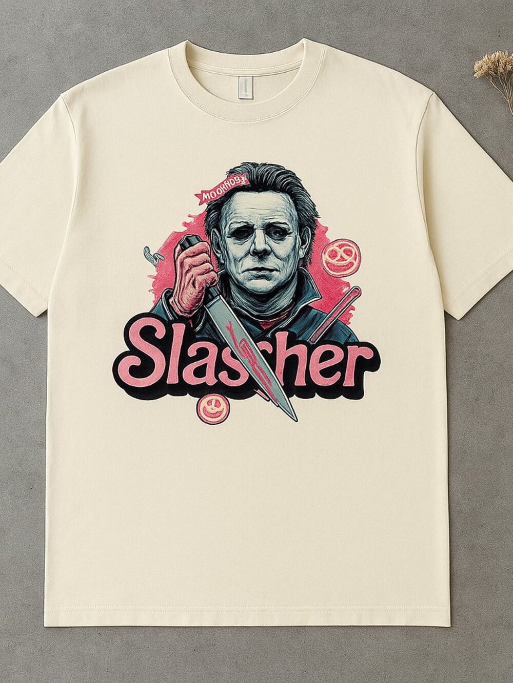Slasher Michael Myers Halloween Mineral Wash T-Shirt Horror Movie Graphic Tee